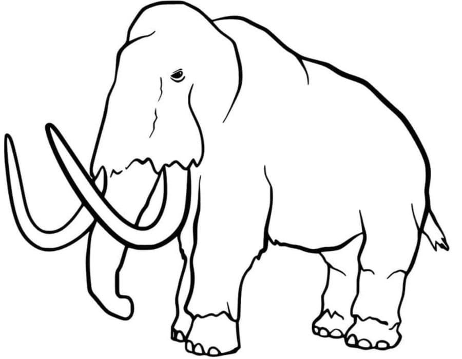 Fise de colorat cu Mamut gratuit pentru copii