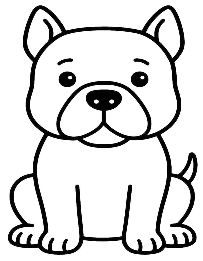 Fise de colorat cu Pitbull imprimabil gratuit