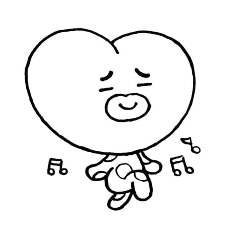 Fise de colorat cu BT21 gratuit