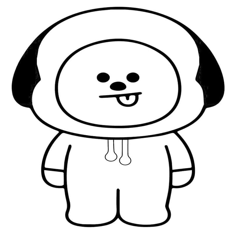 Fise de colorat cu Desenează BT21 gratuit bazic