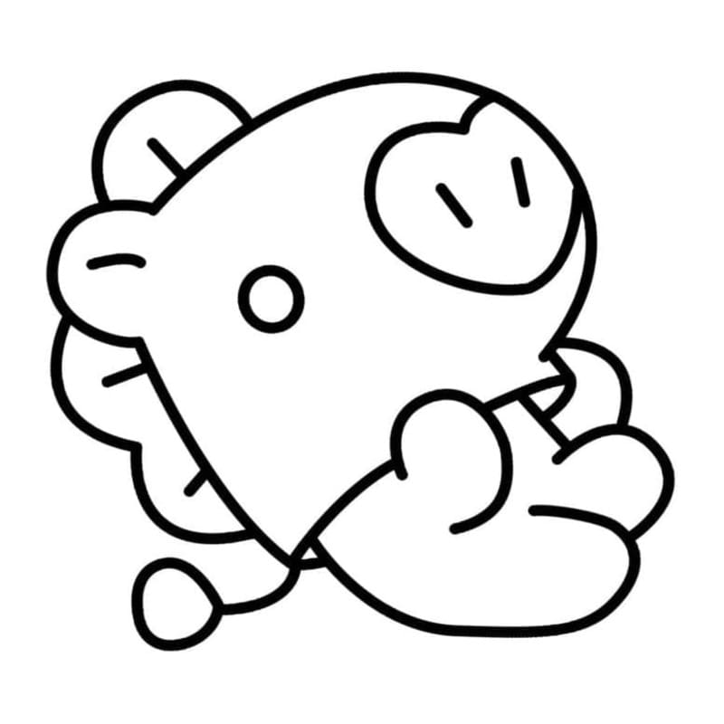 Fise de colorat cu Desenează BT21 gratuit simplu