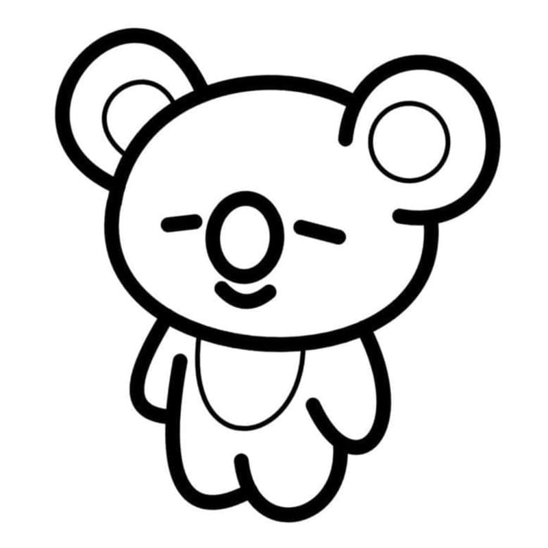 Fise de colorat cu Desenează BT21 gratuit