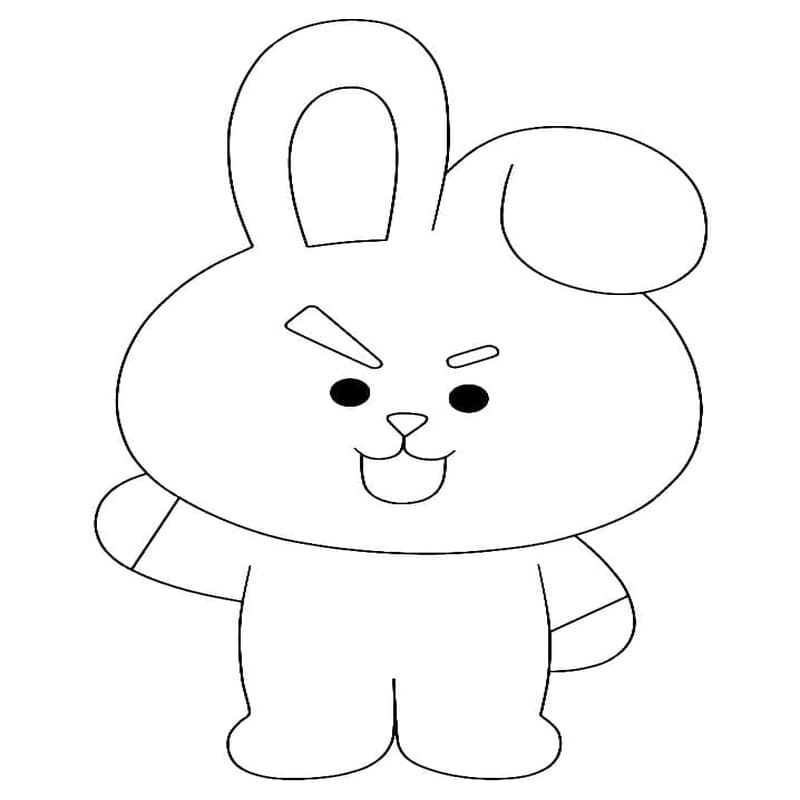 Fise de colorat cu Desenează BT21 uşor