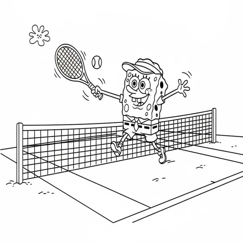 Fise de colorat cu Desenează Tenis gratuit