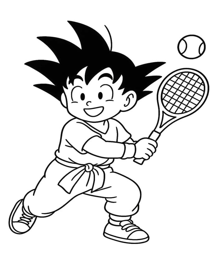 Fise de colorat cu Desenează Tenis imprimabil pentru copii