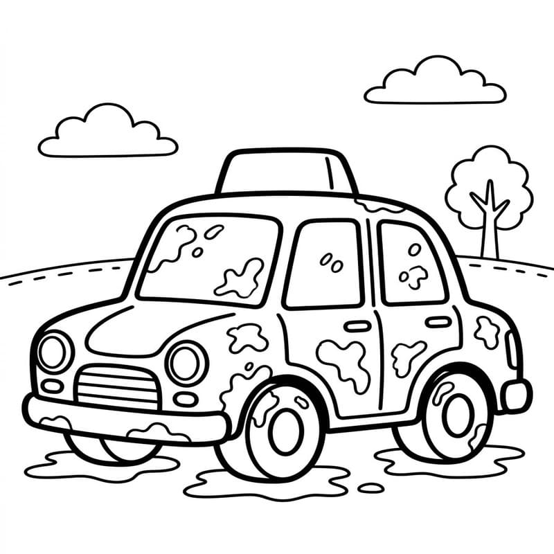 Fise de colorat cu Taxi imprimabil gratuit