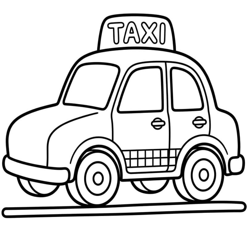 Planse de colorat cu Taxi