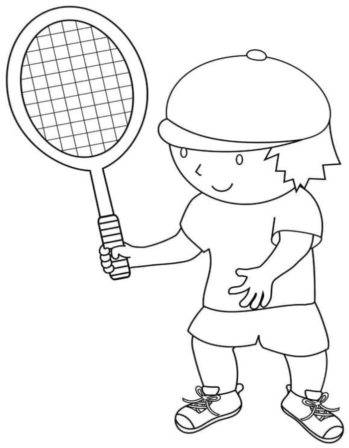 Fise de colorat cu Tenis gratuit bazic