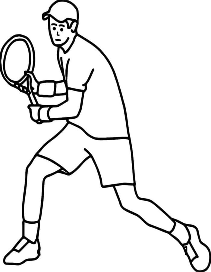 Fise de colorat cu Tenis imprimabil gratuit pentru copii