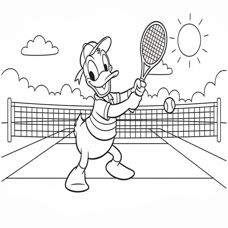 Fise de colorat cu Tenis imprimabil gratuit