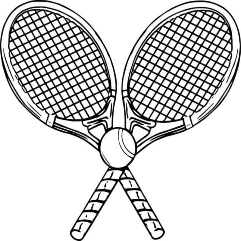 Fise de colorat cu Tenis imprimabil pentru copii