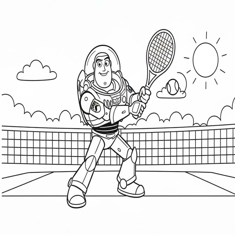 Fise de colorat cu Tenis pentru copii