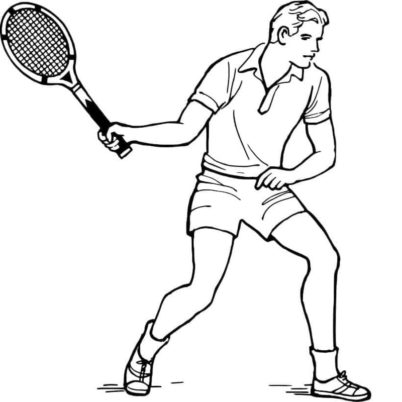 Fise de colorat cu Tenis uşor la copii