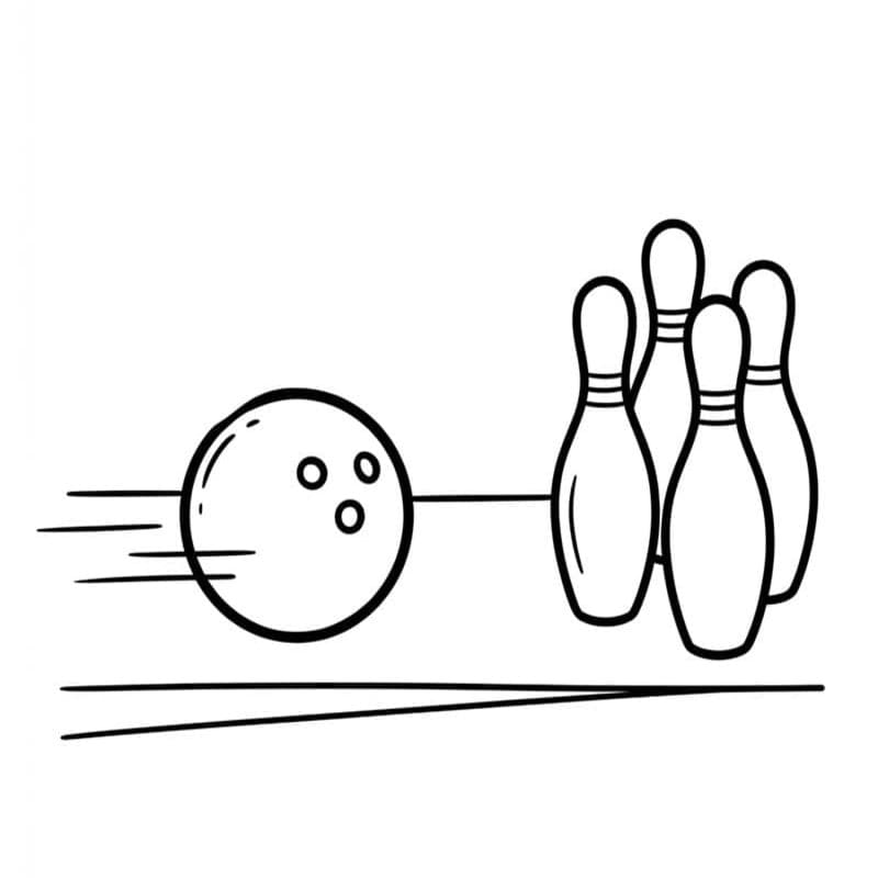 Fise de colorat cu Bowling imprimabil gratuit pentru copii