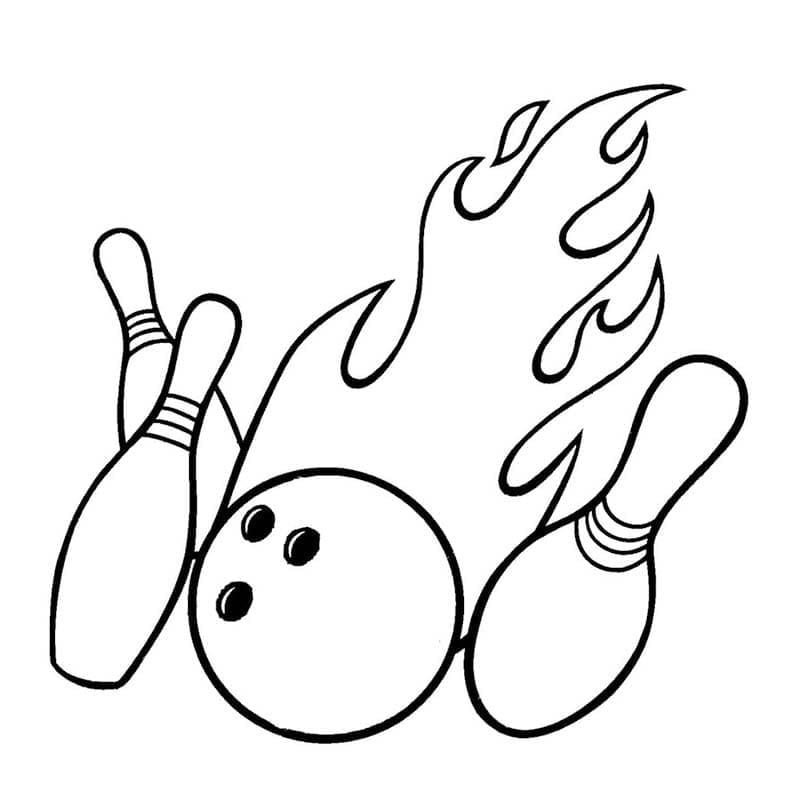 Fise de colorat cu Bowling imprimabil gratuit uşor
