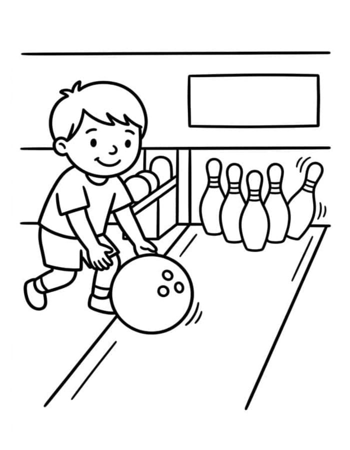 Fise de colorat cu Bowling imprimabil gratuit