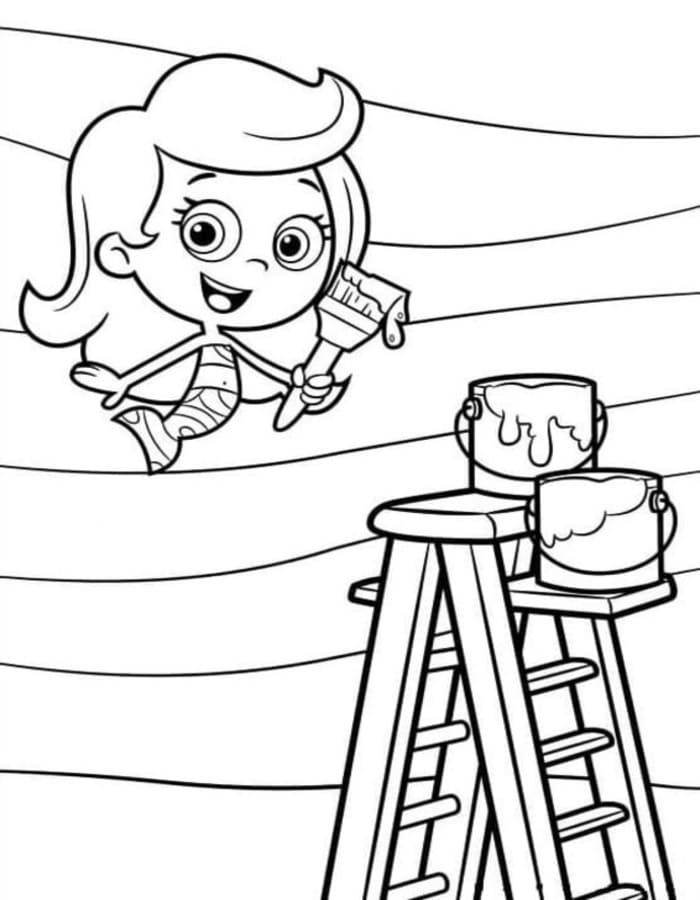 Fise de colorat cu Bubble Guppies gratuit