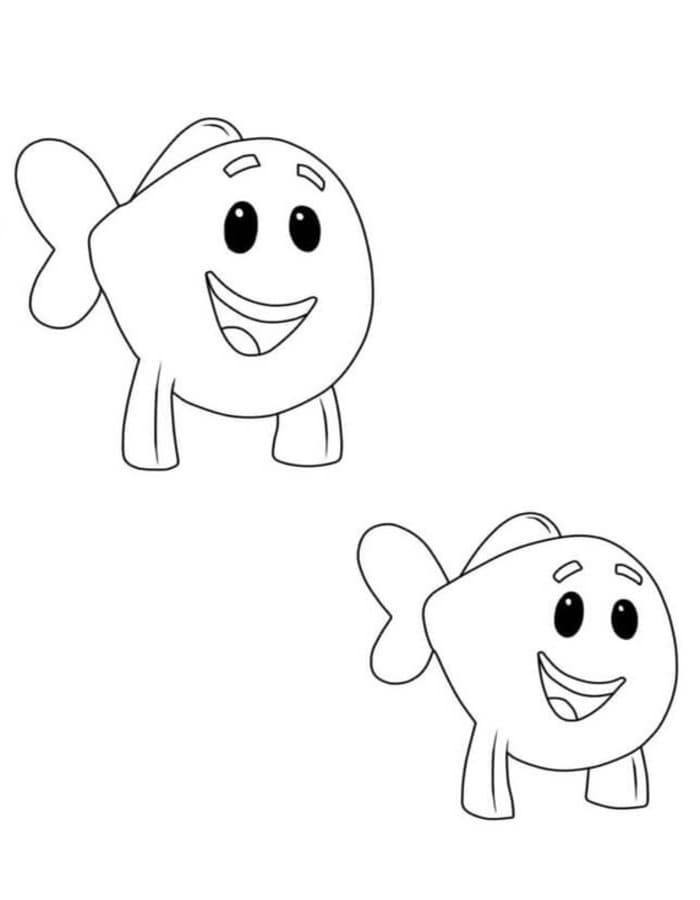 Fise de colorat cu Bubble Guppies imprimabil uşor