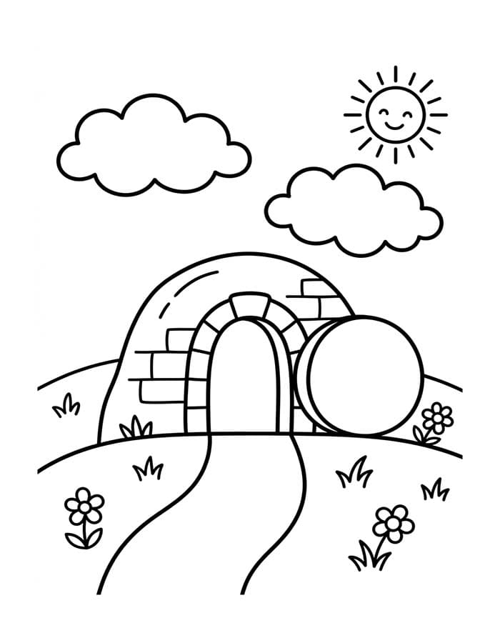 Fise de colorat cu Cimitir gratuit pentru copii