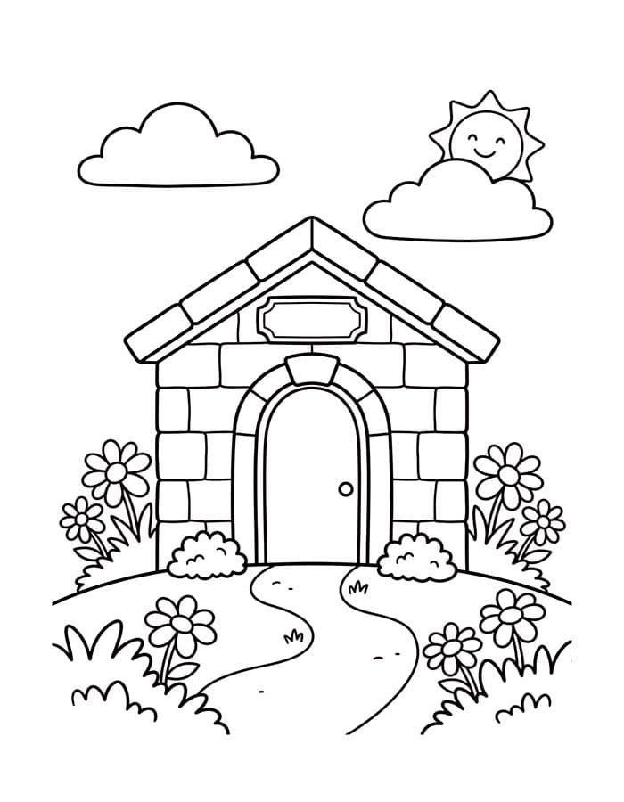 Fise de colorat cu Cimitir imprimabil gratuit