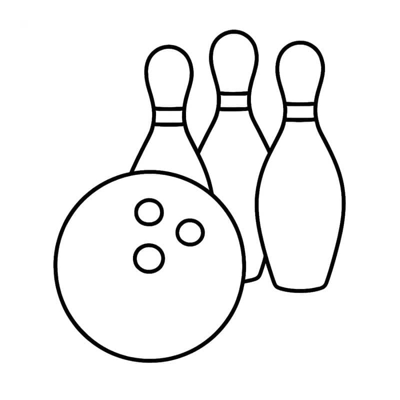 Fise de colorat cu Desenează Bowling gratuit