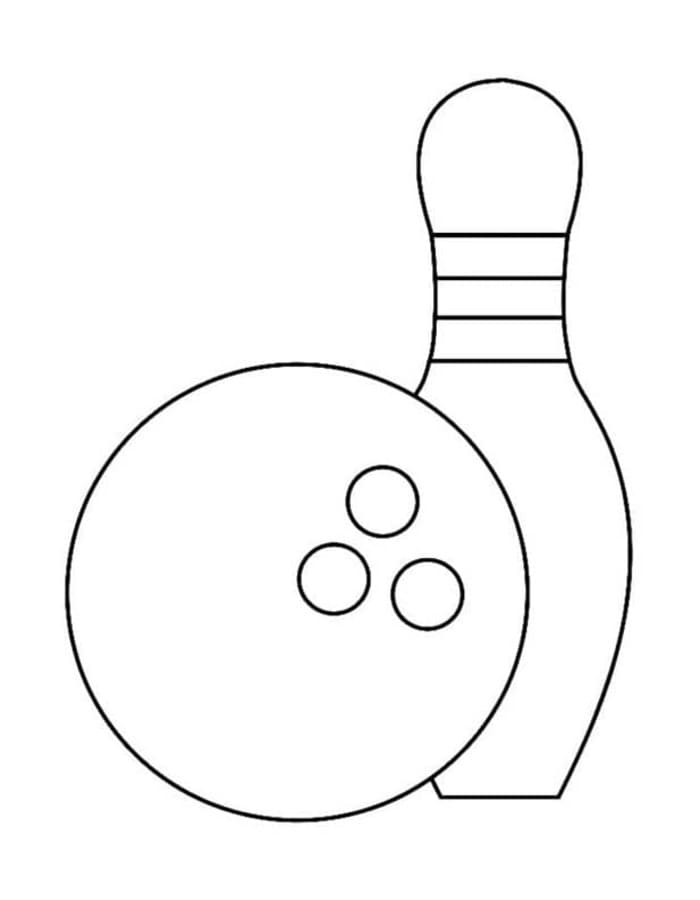 Fise de colorat cu Desenează Bowling imprimabil gratuit simplu