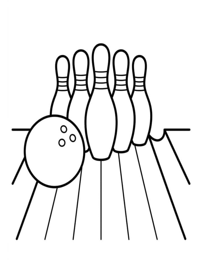 Fise de colorat cu Desenează Bowling la copii