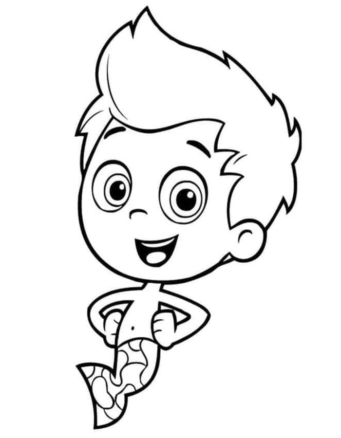 Fise de colorat cu Desenează Bubble Guppies gratuit pentru copii