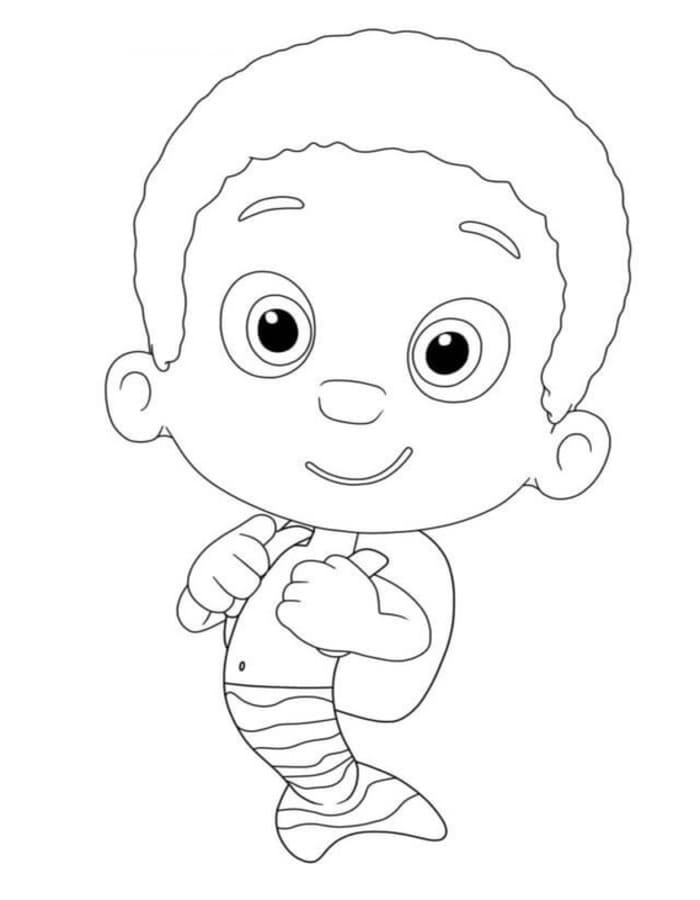 Fise de colorat cu Desenează Bubble Guppies imprimabil pentru copii