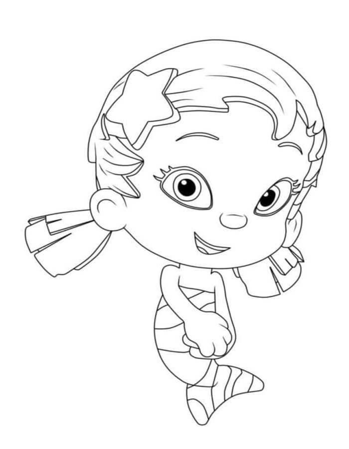 Fise de colorat cu Desenează Bubble Guppies imprimabil uşor