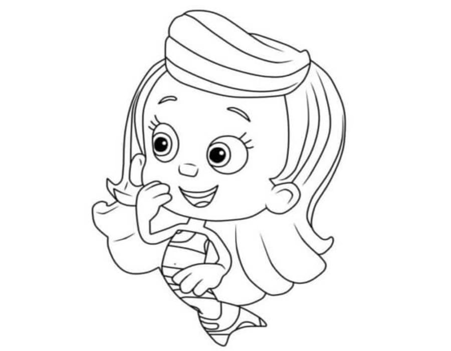 Fise de colorat cu Desenează Bubble Guppies la copii