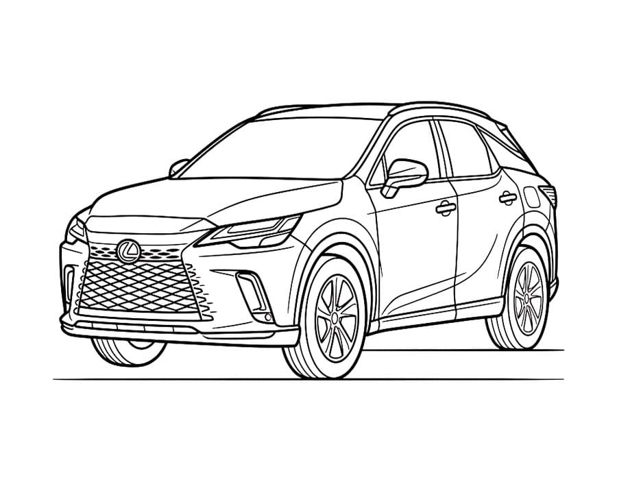 Fise de colorat cu Desenează Lexus bazic