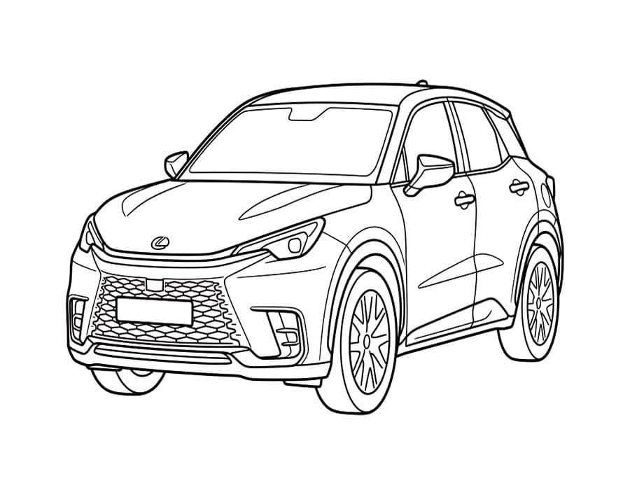Fise de colorat cu Desenează Lexus gratuit bazic