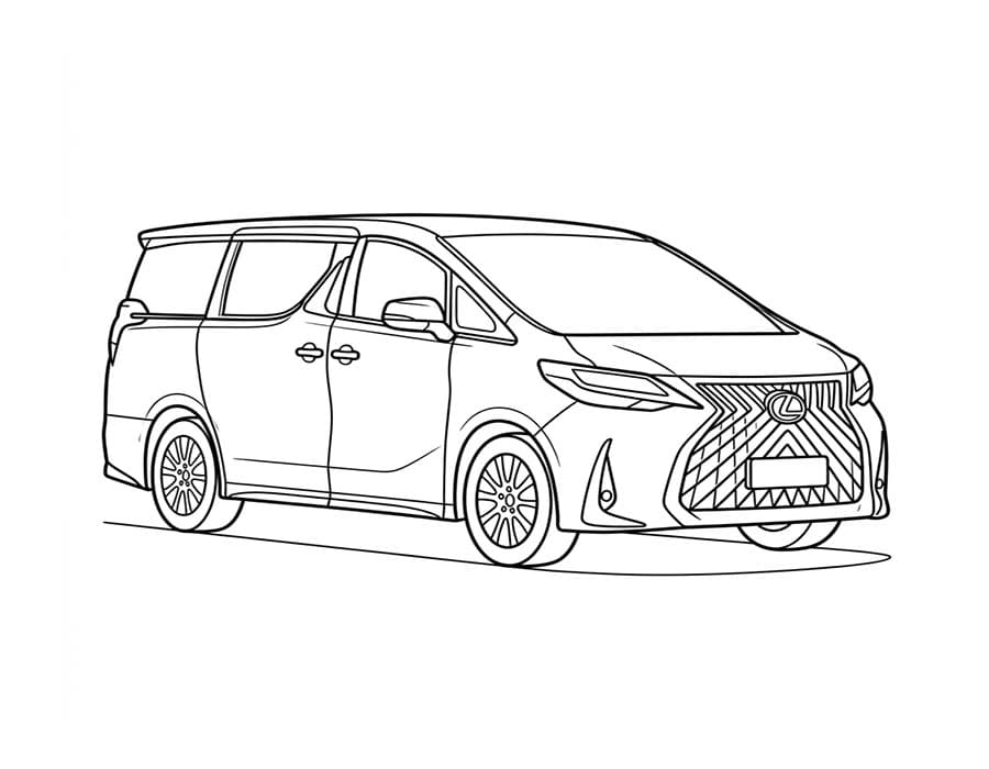 Fise de colorat cu Desenează Lexus gratuit pentru copii