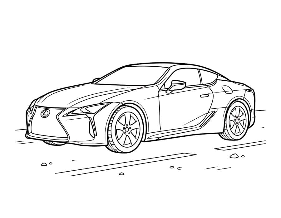 Fise de colorat cu Desenează Lexus gratuit uşor