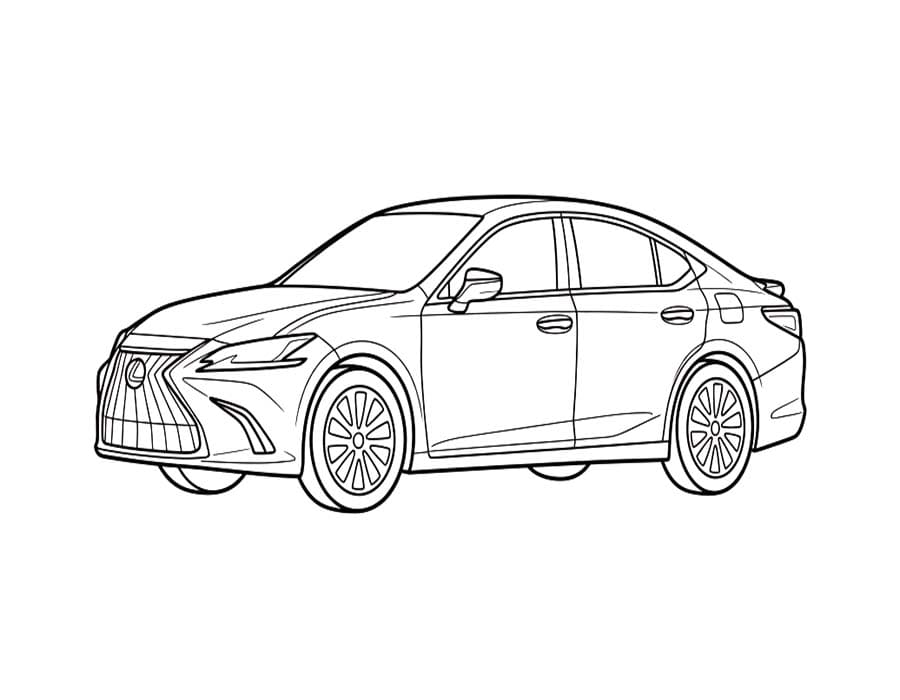 Fise de colorat cu Desenează Lexus imprimabil gratuit uşor