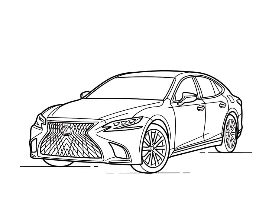 Fise de colorat cu Desenează Lexus imprimabil pentru copii
