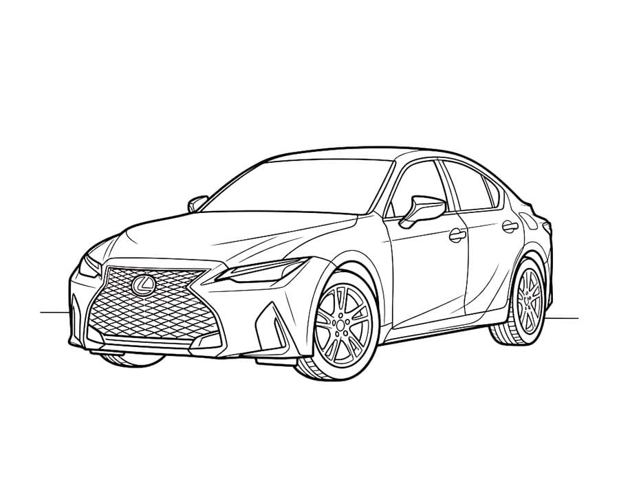 Fise de colorat cu Desenează Lexus imprimabil uşor