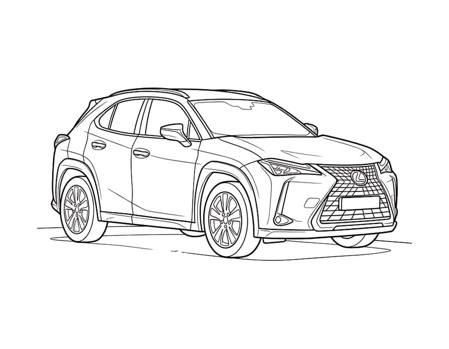 Fise de colorat cu Desenează Lexus imprimabil