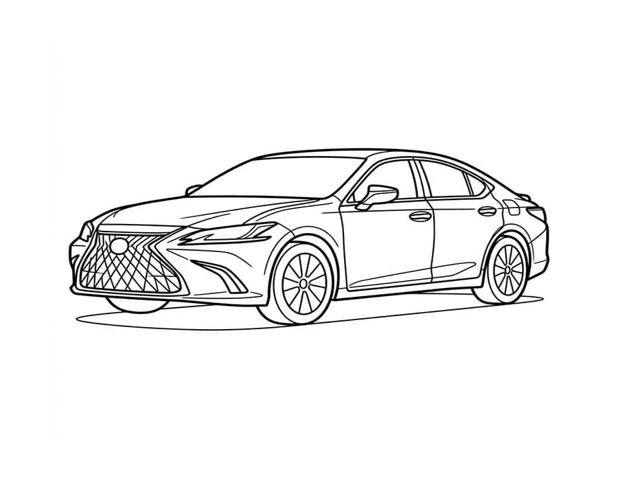 Fise de colorat cu Desenează Lexus pentru copii