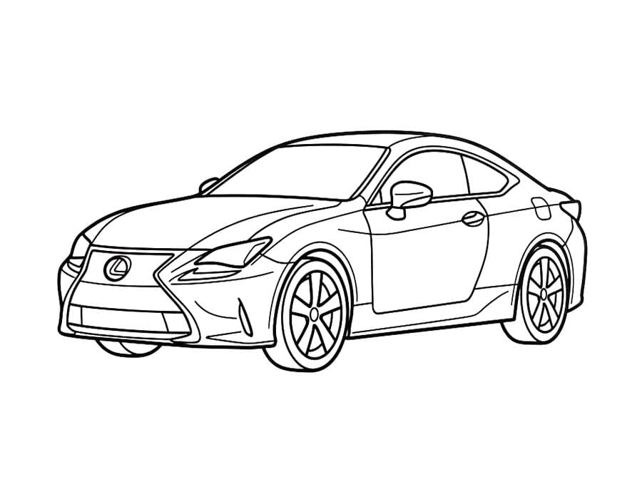 Fise de colorat cu Desenează Lexus simplu
