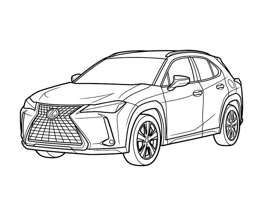 Fise de colorat cu Desenează Lexus uşor la copii