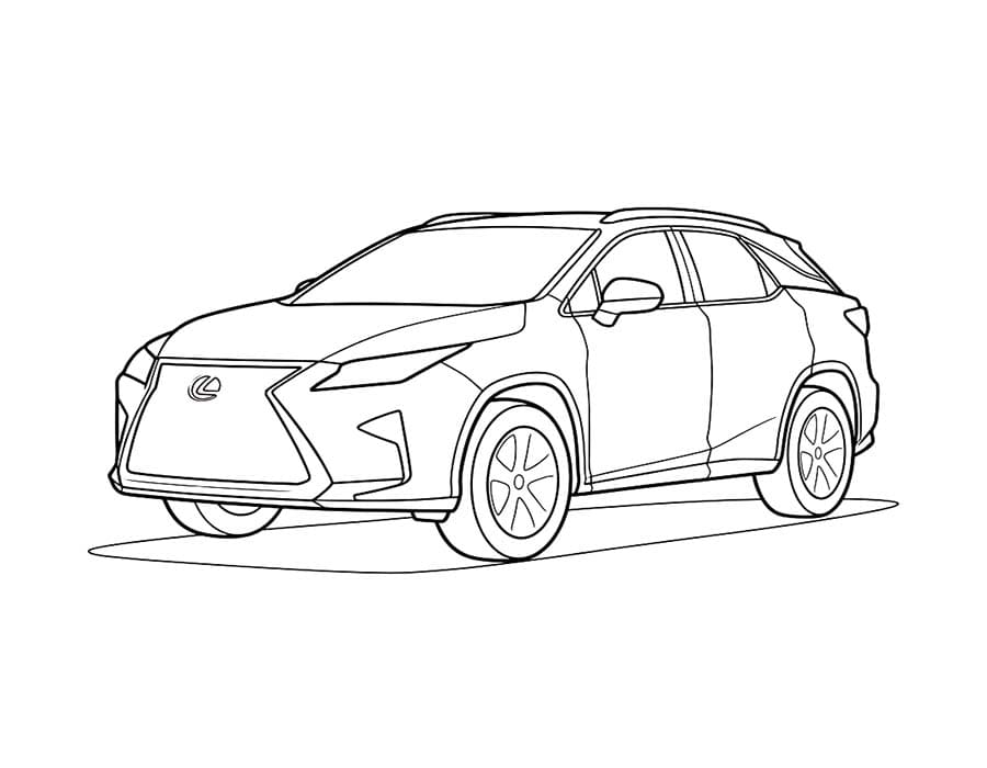 Fise de colorat cu Desenează Lexus uşor