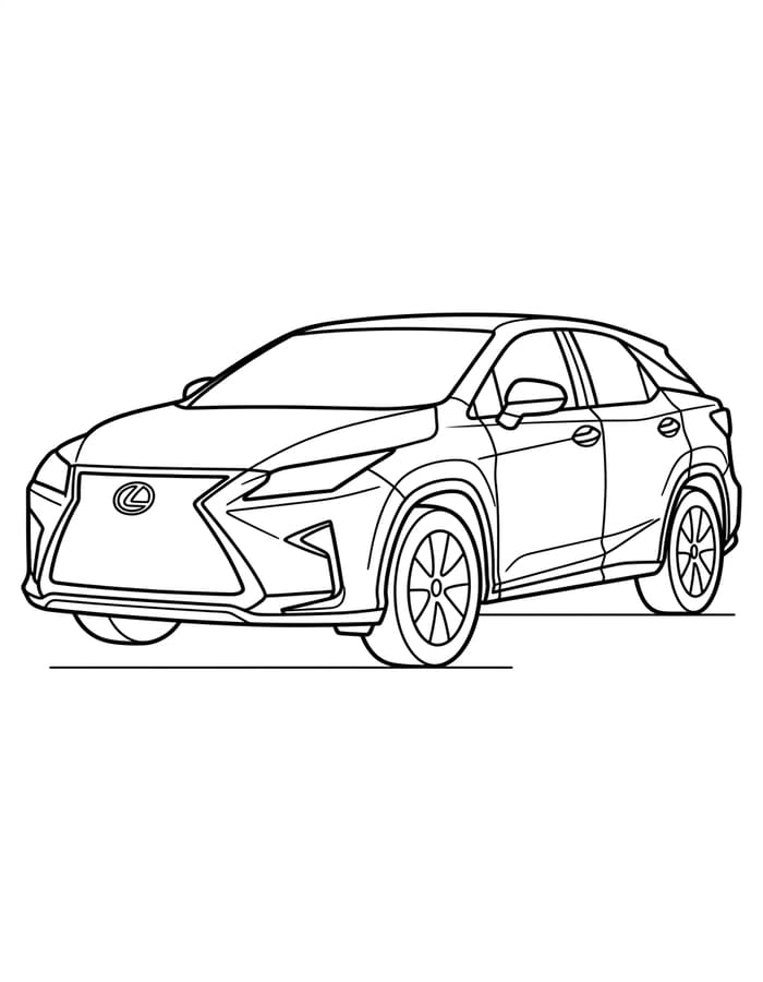 Fise de colorat cu Desenează Lexus