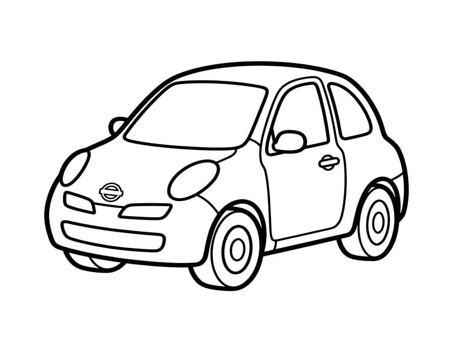 Fise de colorat cu Desenează Nissan imprimabil gratuit