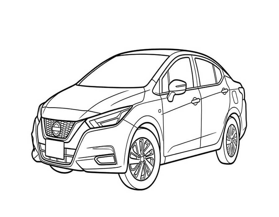 Fise de colorat cu Desenează Nissan imprimabil pentru copii