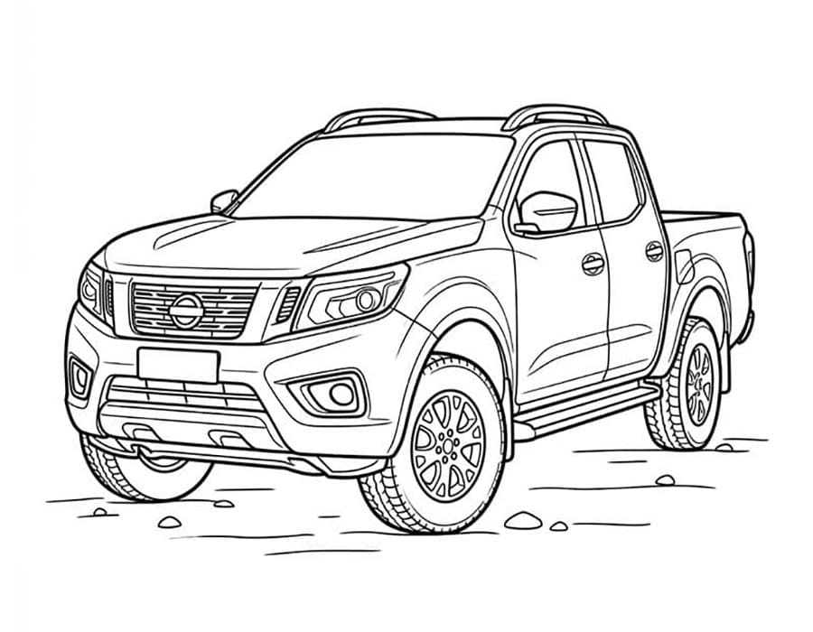 Fise de colorat cu Desenează Nissan imprimabil simplu