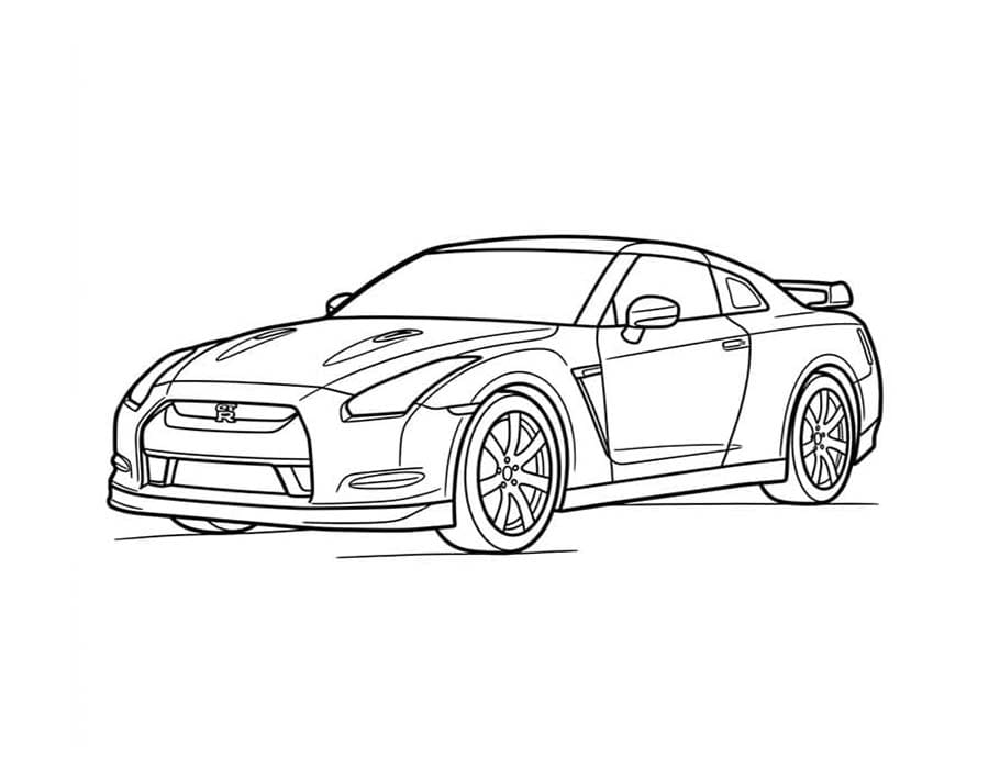 Fise de colorat cu Desenează Nissan la copii
