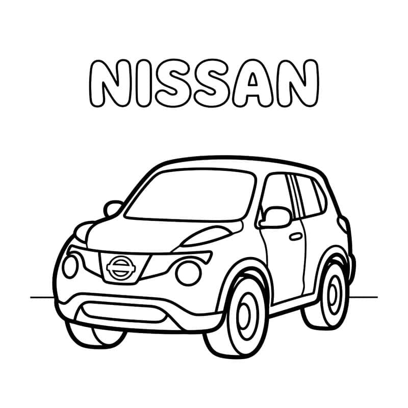 Fise de colorat cu Desenează Nissan