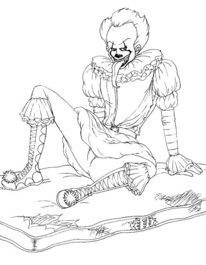 Fise de colorat cu Desenează Pennywise